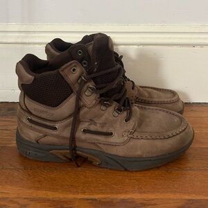 Men's Waterproof Brown Lace-Up Hiking Boots